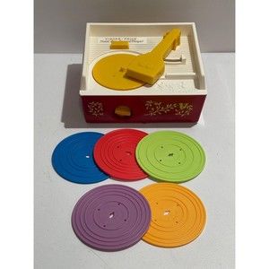 Fisher Price Music Box Record Player 1697 5 Records 2014 Clean Tested Working